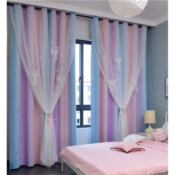 Curtains for Girls Bedroom Kids Room Curtain Colorful Window Nursery Curtain - Picture 1 of 6